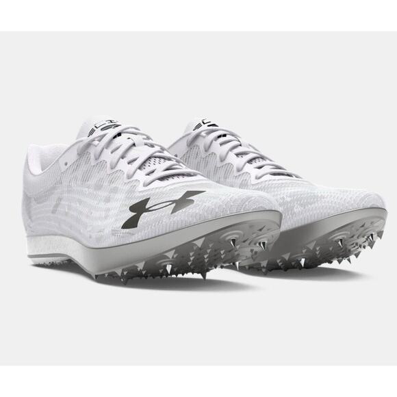 Under Armour Shakedown Elite White Track Field Race Run Spikes Shoes Mens 9.5 main image 6